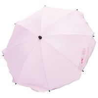 SENČNIK ZA OTROŠKI VOZIČEK - roza/siva, Basics, kovina/umetna masa (75cm) - My Baby Lou