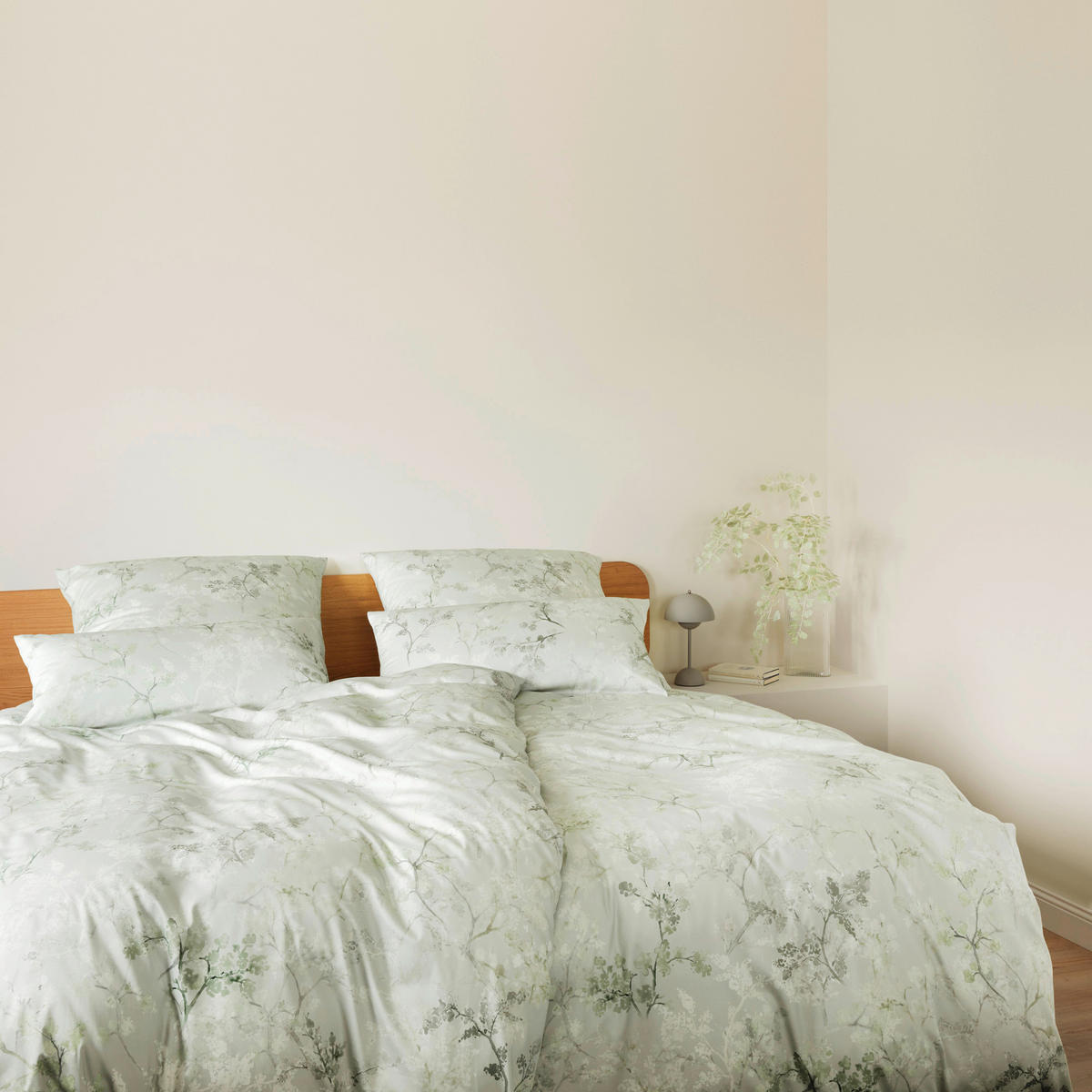 BETTWÄSCHESET 3-teilig Symphony Satin 200/210 cm  - Salbeigrün, Basics, Textil (200/210cm) - Elegante