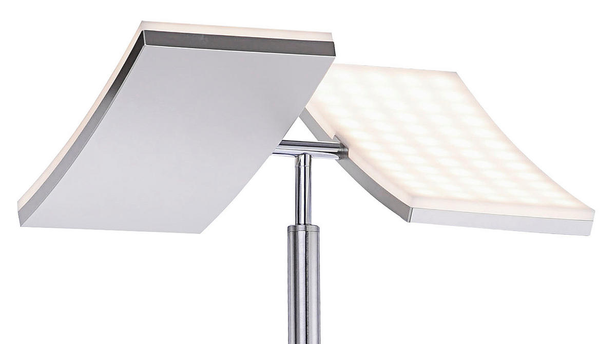 STOJACIA LED LAMPA, 62/61/196 cm - strieborná, Design, kov/plast (62/61/196cm)