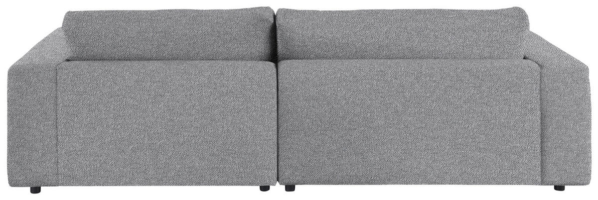 ECKSOFA in Flachgewebe Grau  - Schwarz/Grau, Design, Kunststoff/Textil (270/190cm) - Lomoco