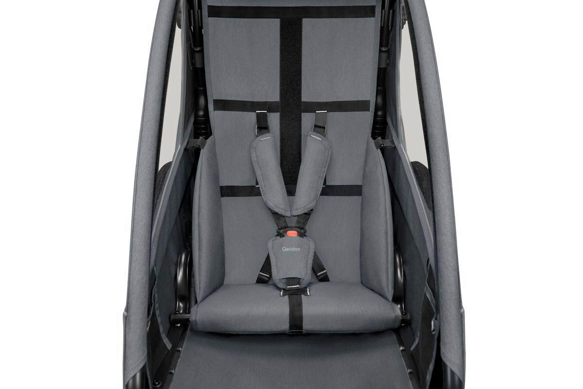 FAHRRADANHÄNGER   Qupa 1  - Grau, Basics, Kunststoff/Metall (112/67/106cm)