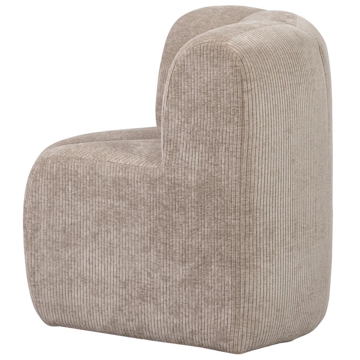 ECKBANK gerippt Sandfarben Kunststoff   - Sandfarben/Schwarz, MODERN, Kunststoff/Textil (83/83/83cm) - Livetastic