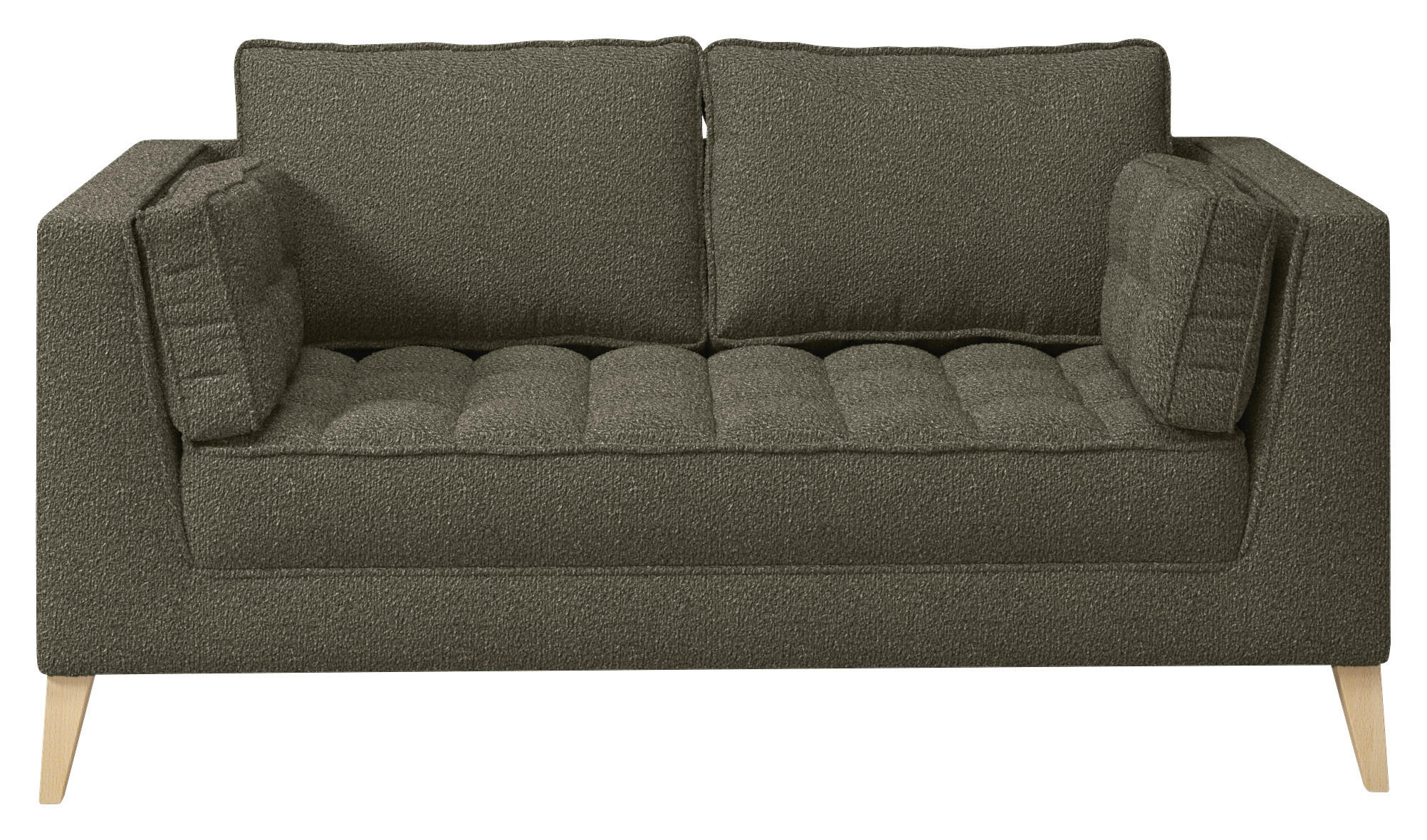 2-SITS SOFFA i textil mörkgrön  - mörkgrön/naturfärgad, Design, trämaterial/textil (110/95/85cm) - MID.YOU