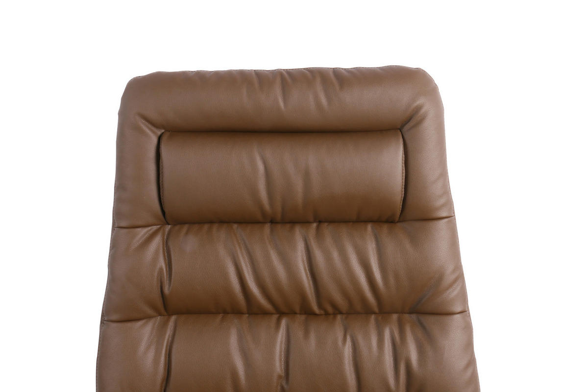 CHEFSESSEL Lederlook Braun, Schwarz  - Schwarz/Braun, MODERN, Kunststoff/Textil (67/113-122.5/78cm) - MID.YOU