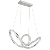 LED-HÄNGELEUCHTE 60/28/120 cm  - Klar/Chromfarben, Design, Kunststoff/Metall (60/28/120cm) - Globo