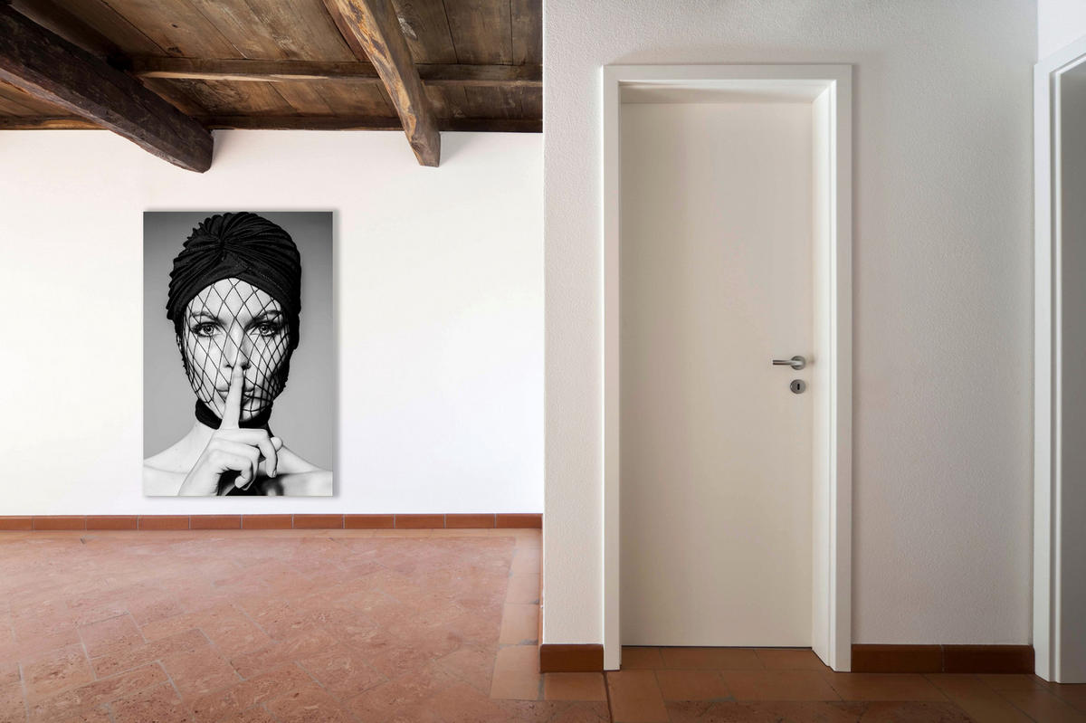 BILD 100/150 cm  - Weiss/Schwarz, Design, Kunststoff (100/150cm)