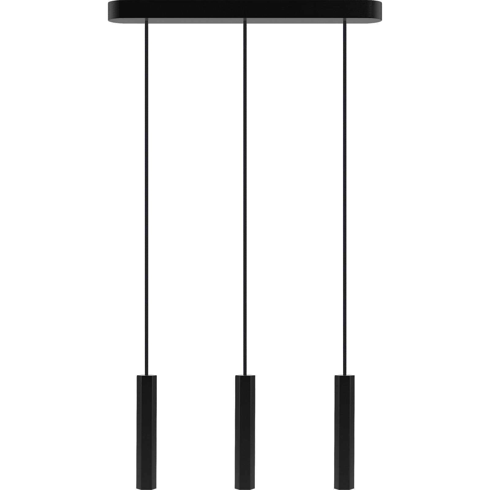 ZÁVĚSNÉ SVÍTIDLO, 52/3.4/150 cm  - černá, Design, dřevo (52/3.4/150cm)