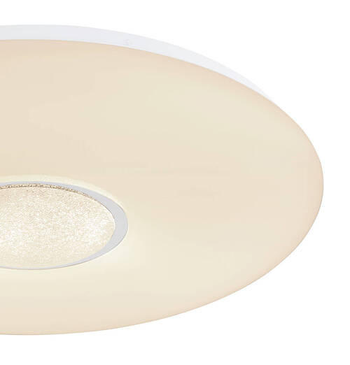 LED-DECKENLEUCHTE 48,5/7,2 cm   - Klar/Opal, Design, Glas/Kunststoff (48,5/7,2cm) - Globo