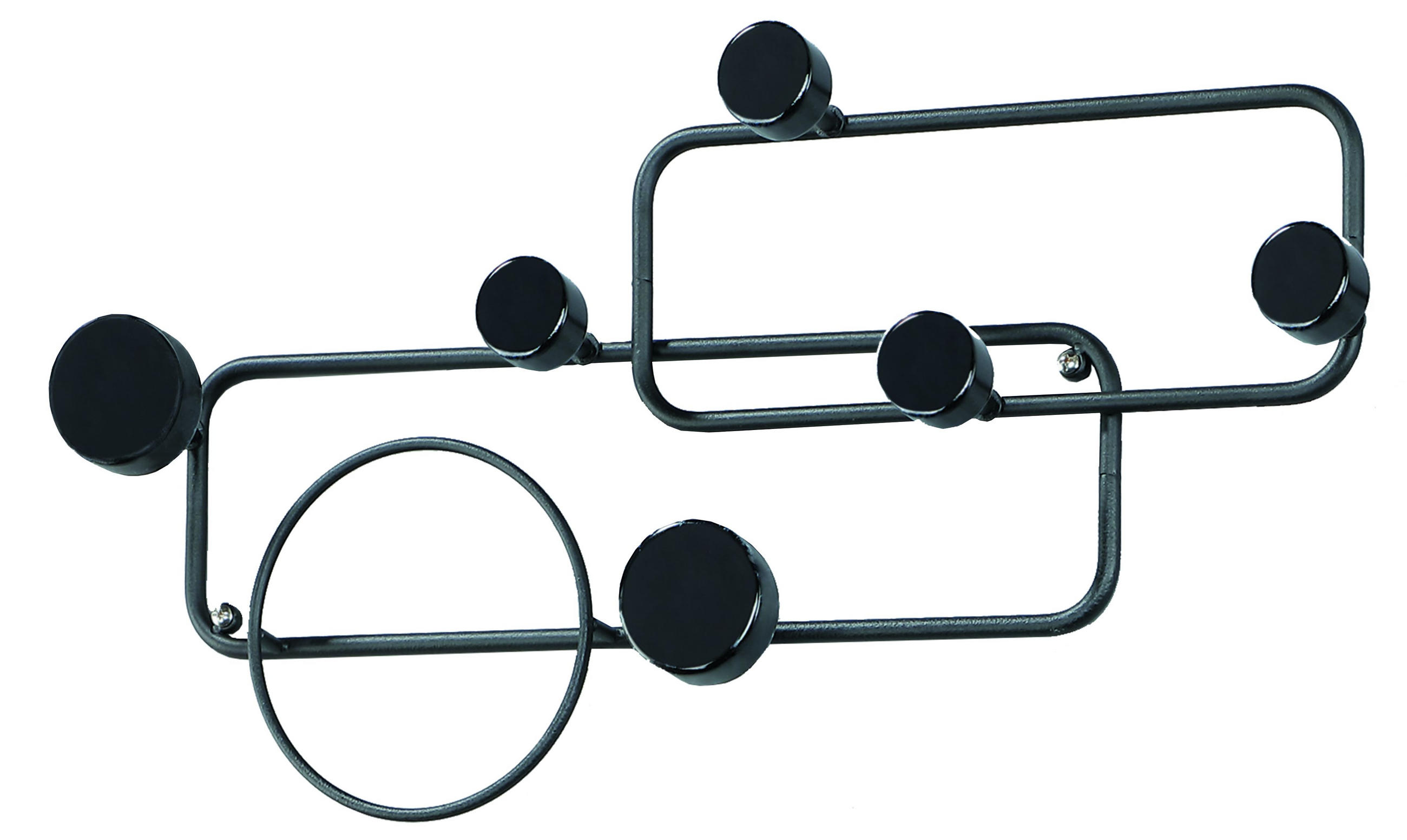 VJEŠALICA ZIDNA crna drvo, metal - crna, Moderno, drvo/metal (50/26/7cm)