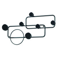 VJEŠALICA ZIDNA  crna  drvo, metal  - crna, Moderno, drvo/metal (50/26/7cm)