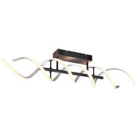 LED-DECKENLEUCHTE    90/14,5/20,5 cm  - Schwarz/Alufarben, Design, Metall (90/14,5/20,5cm)