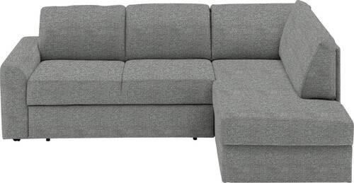ECKSOFA in Webstoff Hellgrau  - Hellgrau/Schwarz, Konventionell, Kunststoff/Textil (224/165cm) - Xora