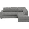 ECKSOFA in Webstoff Hellgrau  224/165 cm  - Hellgrau/Schwarz, KONVENTIONELL, Kunststoff/Textil (224/165cm) - Xora