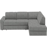 ECKSOFA in Webstoff Hellgrau  - Hellgrau/Schwarz, Konventionell, Kunststoff/Textil (224/165cm) - Xora