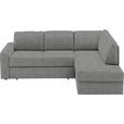 ECKSOFA in Webstoff Hellgrau  - Hellgrau/Schwarz, KONVENTIONELL, Kunststoff/Textil (224/165cm) - Xora