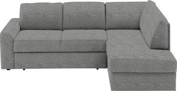 ECKSOFA in Webstoff Hellgrau  - Hellgrau/Schwarz, KONVENTIONELL, Kunststoff/Textil (224/165cm) - Xora