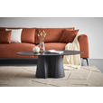 COUCHTISCH ESG 120/70/42 cm oval Anthrazit, Schwarz  - Anthrazit/Schwarz, Design, Glas/Keramik (120/70/42cm) - Novel