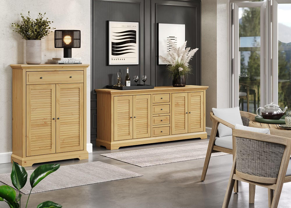 HIGHBOARD  in 96/126/36 cm  - Eichefarben/Silberfarben, Design, Holz/Holzwerkstoff (96/126/36cm) - Livetastic