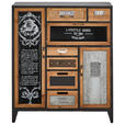 KOMMODE in 90/106/32 cm - Multicolor/Schwarz, LIFESTYLE, Glas/Holz (90/106/32cm) - Landscape