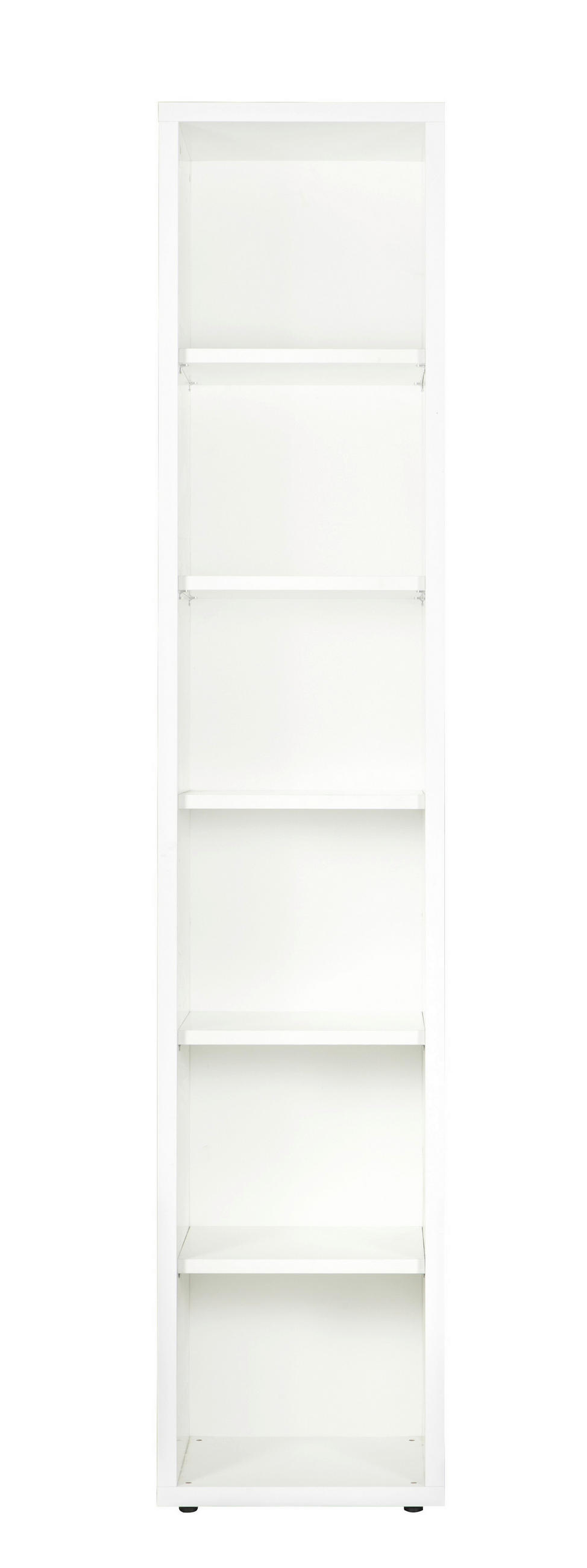 AKTENREGAL Weiß Hochglanz  - Weiß Hochglanz/Schwarz, Design, Holzwerkstoff/Kunststoff (44/217/35,7cm) - Carryhome