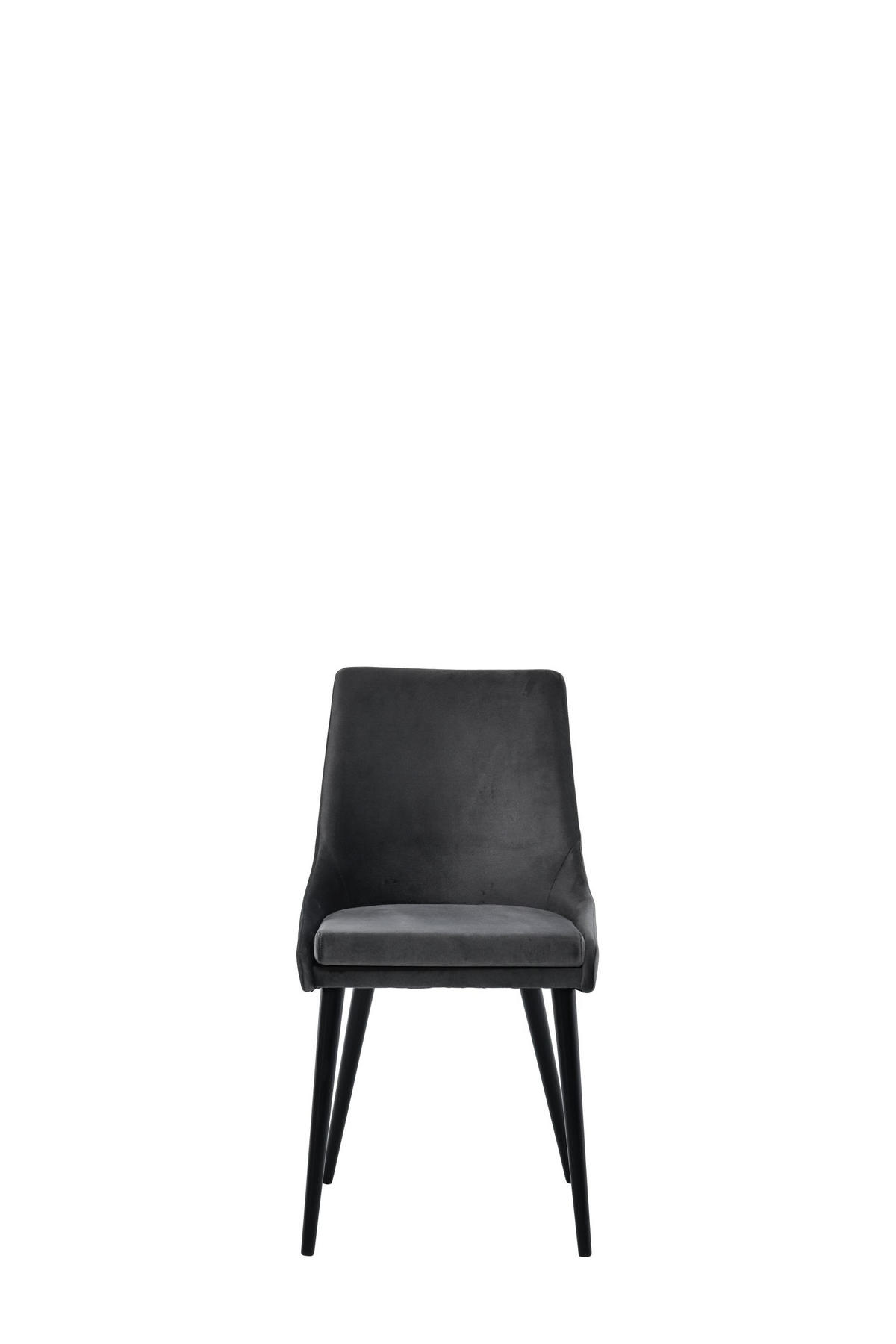 STOLICA  tamno siva  drvo, tekstil      - tamno siva/crna, Konvencionalno, drvo/tekstil (49/87/59cm)