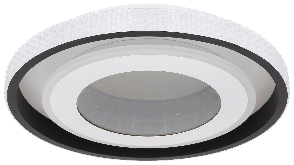 DECKENLEUCHTE 50/8 cm   - Klar/Opal, Basics, Kunststoff/Metall (50/8cm) - Globo