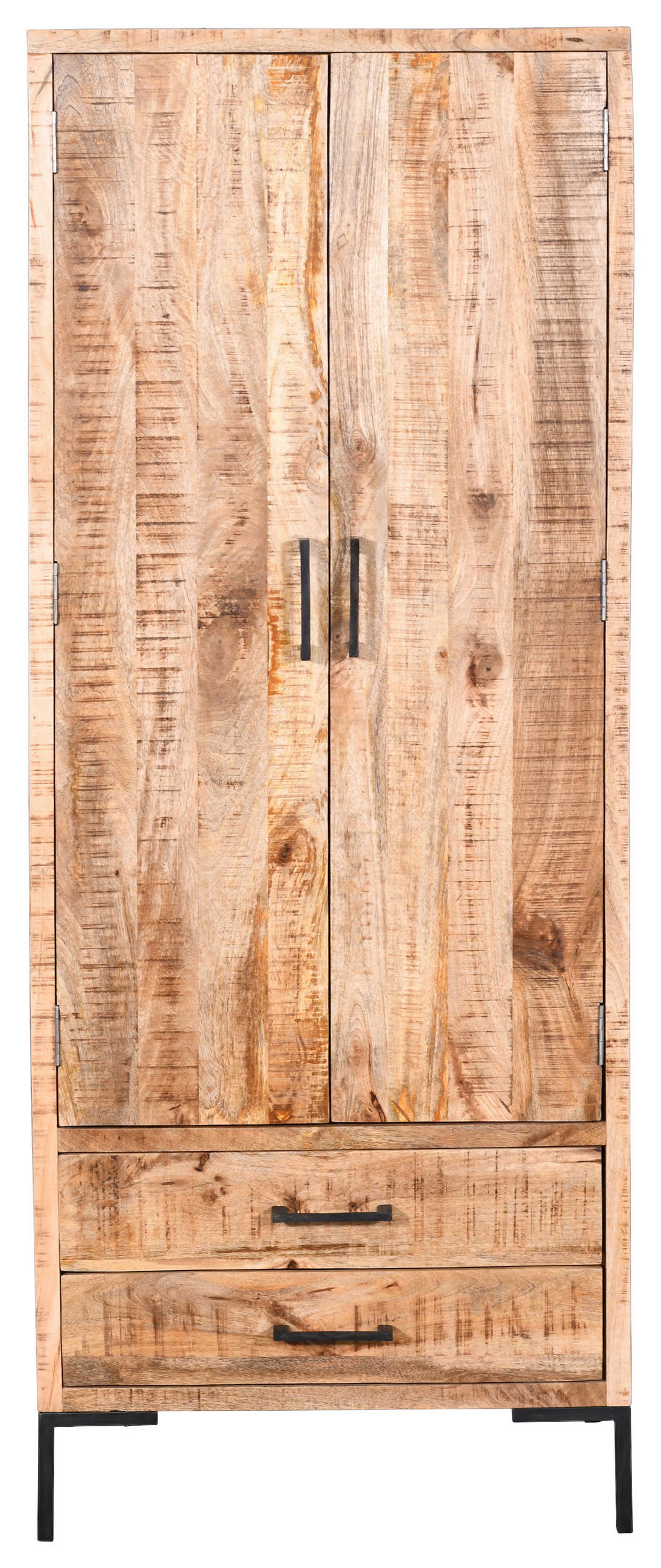 GARDEROBE  in 75/192/45 cm  - Schwarz/Naturfarben, Natur, Holz/Metall (75/192/45cm) - MID.YOU