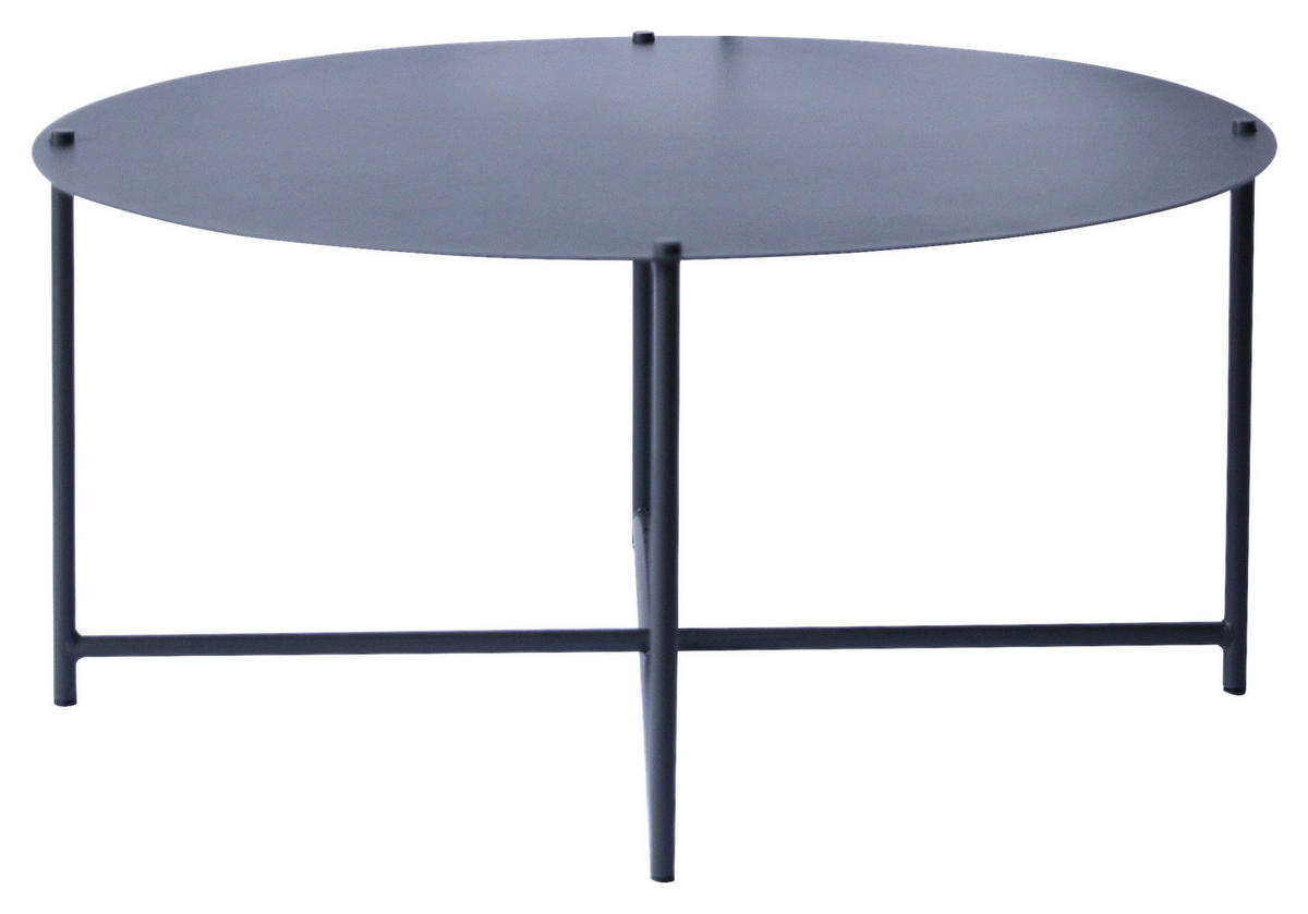 COUCHTISCH 83/83/40 cm rund Anthrazit  - Anthrazit, Design, Metall (83/83/40cm) - Xora