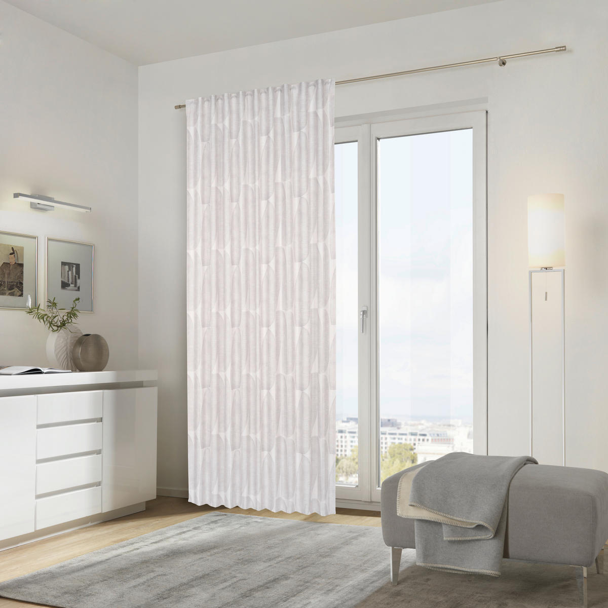 FERTIGVORHANG  blickdicht  140/245 cm   - Hellgrau, Design, Textil (140/245cm) - Ambiente