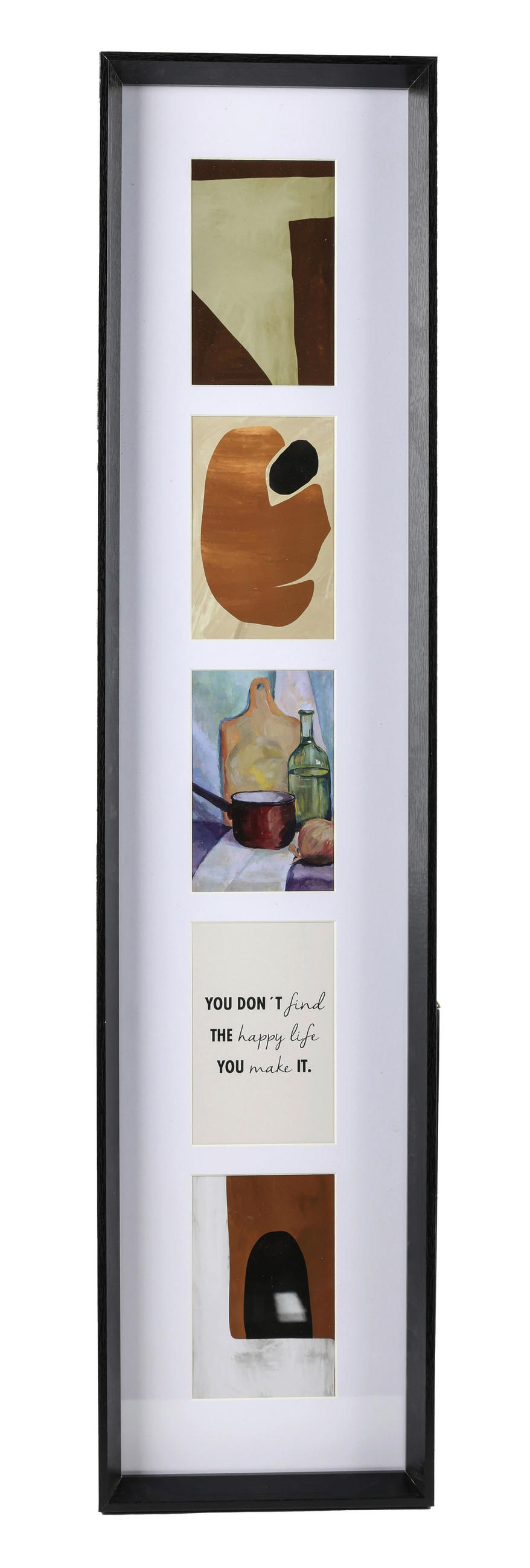 RAM ZA VIŠE SLIKA       21,2/90/4 cm   - crna, Osnovno, papir/staklo (21,2/90/4cm) - Monee