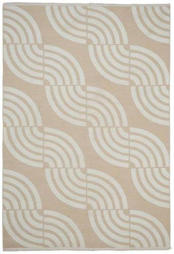 FLACHWEBETEPPICH 80/250 cm Waves Weiß, Beige  - Beige/Weiß, LIFESTYLE, Textil (80/250cm) - Novel