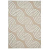 FLACHWEBETEPPICH 80/150 cm Waves Weiß, Beige  - Beige/Weiß, LIFESTYLE, Textil (80/150cm) - Novel
