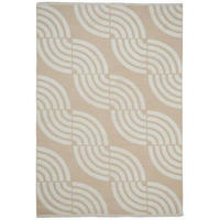 FLACHWEBETEPPICH 120/170 cm Waves Weiß, Beige  - Beige/Weiß, LIFESTYLE, Textil (120/170cm) - Novel