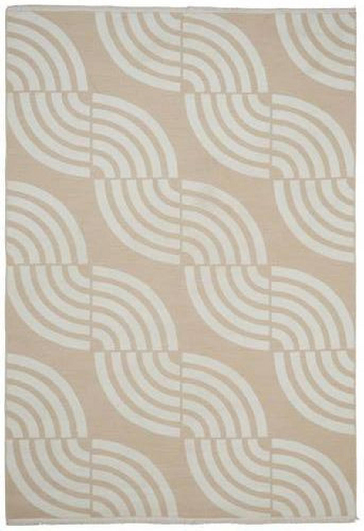 FLACHWEBETEPPICH 120/170 cm Waves Weiß, Beige  - Beige/Weiß, LIFESTYLE, Textil (120/170cm) - Novel