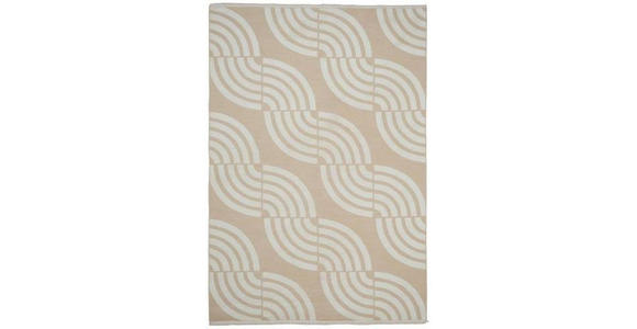 FLACHWEBETEPPICH 80/150 cm Waves  - Beige/Weiß, LIFESTYLE, Textil (80/150cm) - Novel