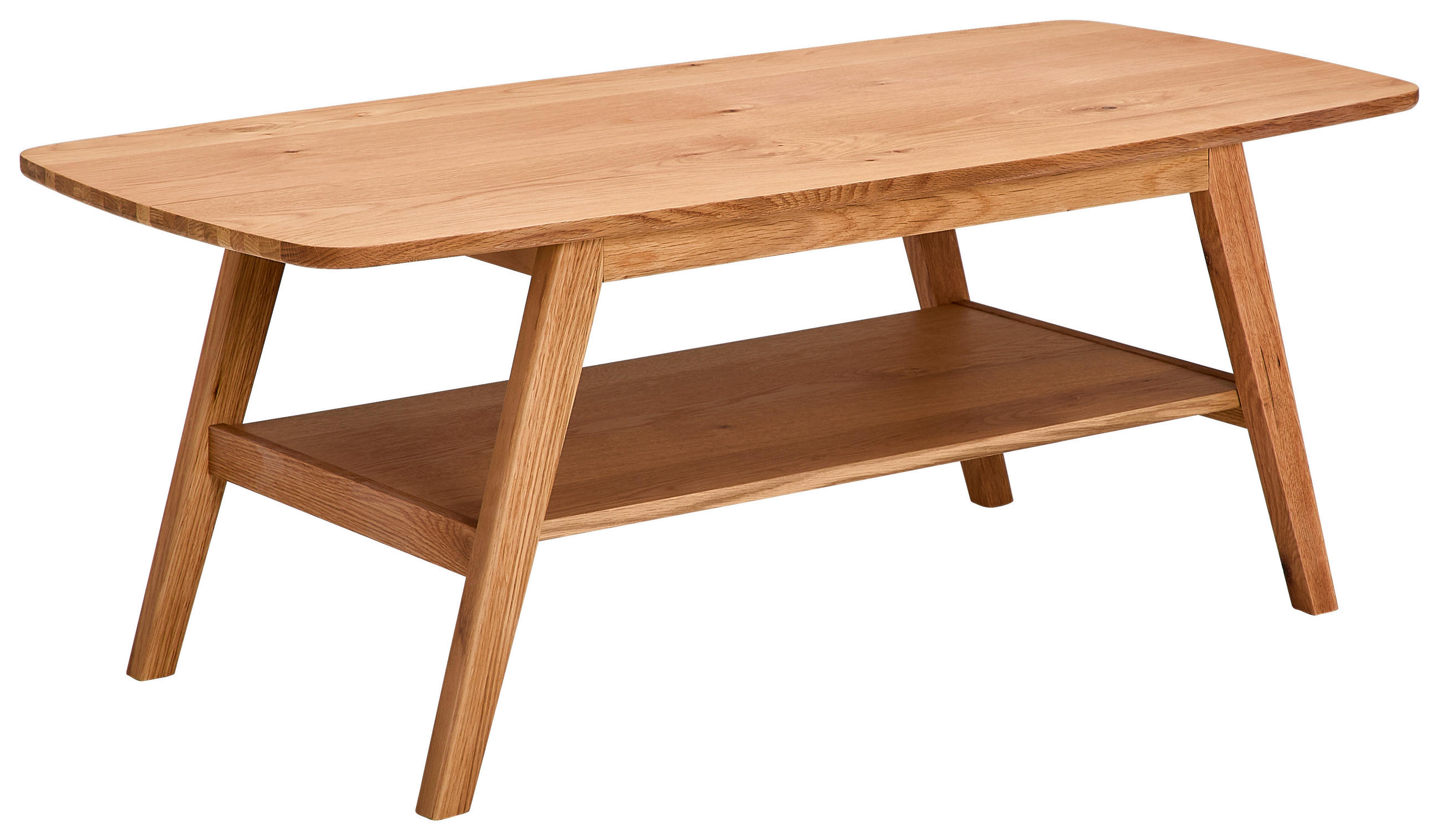 COUCHTISCH Eiche furniert, massiv rechteckig Naturfarben  - Naturfarben, LIFESTYLE, Holz/Holzwerkstoff (120/44/56cm) - MID.YOU