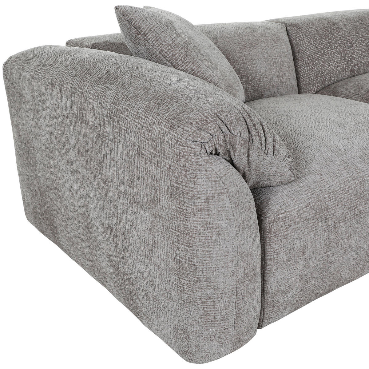 ECKSOFA in Flachgewebe Braun  - Schwarz/Braun, Modern, Kunststoff/Textil (231/178cm) - Carryhome