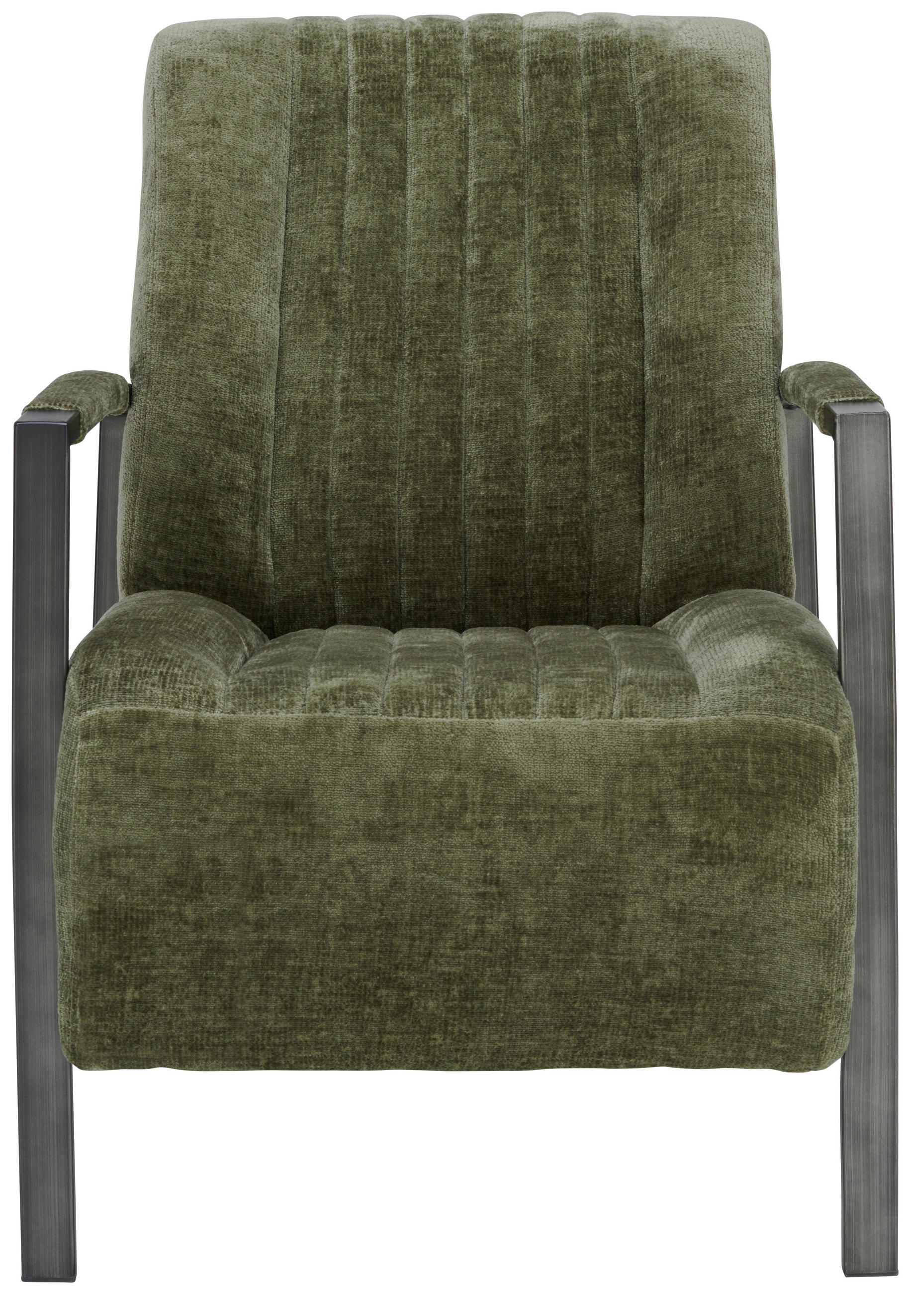 SESSEL Teddystoff Waldgrün    - Waldgrün/Schwarz, Design, Textil/Metall (65/83/80cm) - Ambia Home
