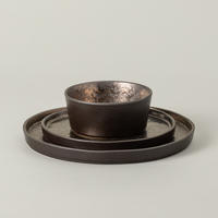 KOMBISERVICE Braun, Bronzefarben LAGOA 12-teilig 4 Personen  - Braun/Bronzefarben, Basics, Keramik - Costa Nova
