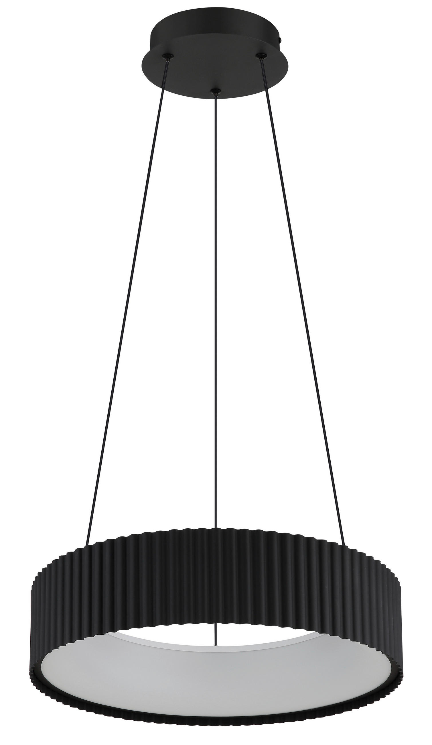 LED-HÄNGELEUCHTE 46/12 cm  - Schwarz/Weiß, Basics, Kunststoff/Metall (46/12cm) - Globo