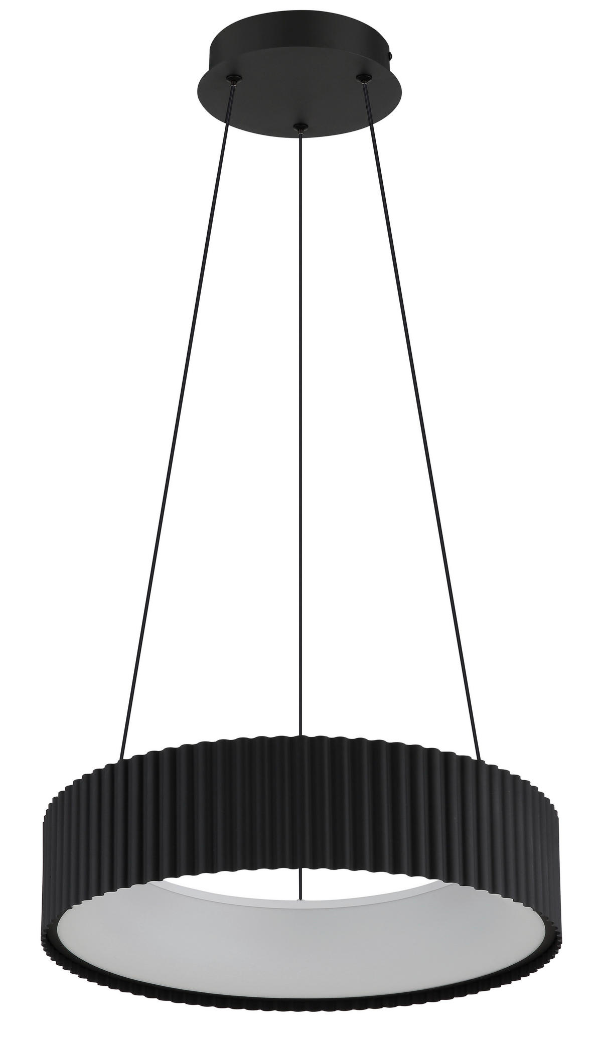 LED-HÄNGELEUCHTE 46/12 cm  - Schwarz/Weiß, Basics, Kunststoff/Metall (46/12cm) - Globo