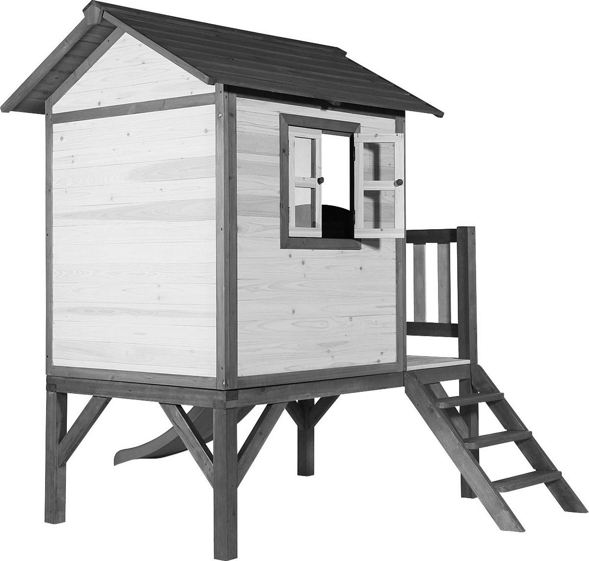 SPIELHAUS 260/190/167 cm 2017  - Schwarz/Weiß, Holz (260/190/167cm) - Ambia Garden