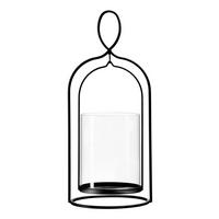 WINDLICHT Klar, Schwarz  - Klar/Schwarz, Basics, Glas/Metall (15,5/15,5/38cm) - Ritzenhoff Breker