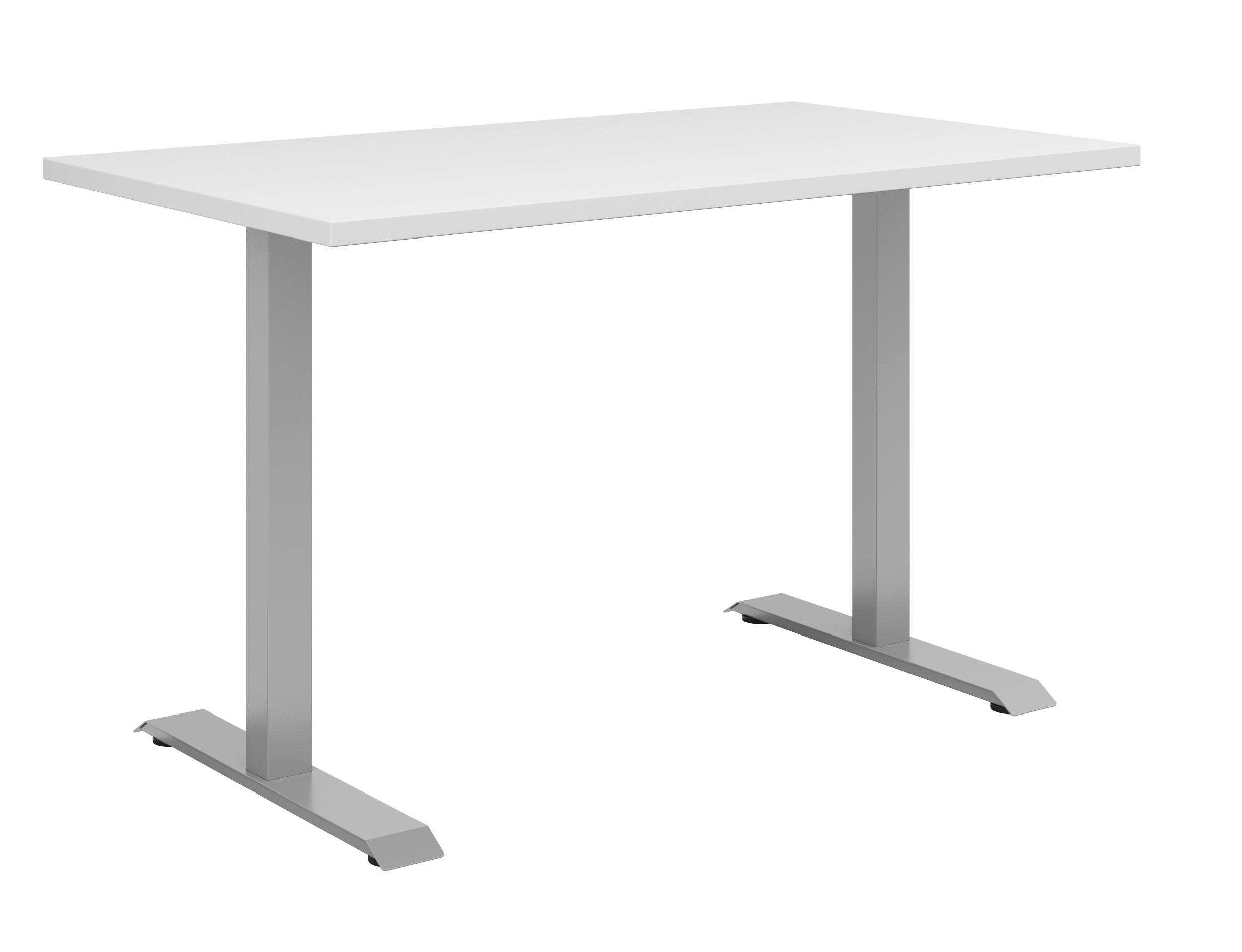 SCHREIBTISCH  in Weiß  - Weiß, KONVENTIONELL, Holzwerkstoff/Metall (120/75,8/80cm) - Voleo