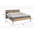 BETT 200/200 cm  in Anthrazit, Eichefarben  - Eichefarben/Anthrazit, KONVENTIONELL, Holz (200/200cm) - Dieter Knoll