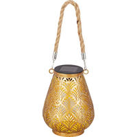 SOLARLEUCHTE 12,5/16 cm   - Goldfarben, Design, Kunststoff/Textil (12,5/16cm) - Ambia Garden