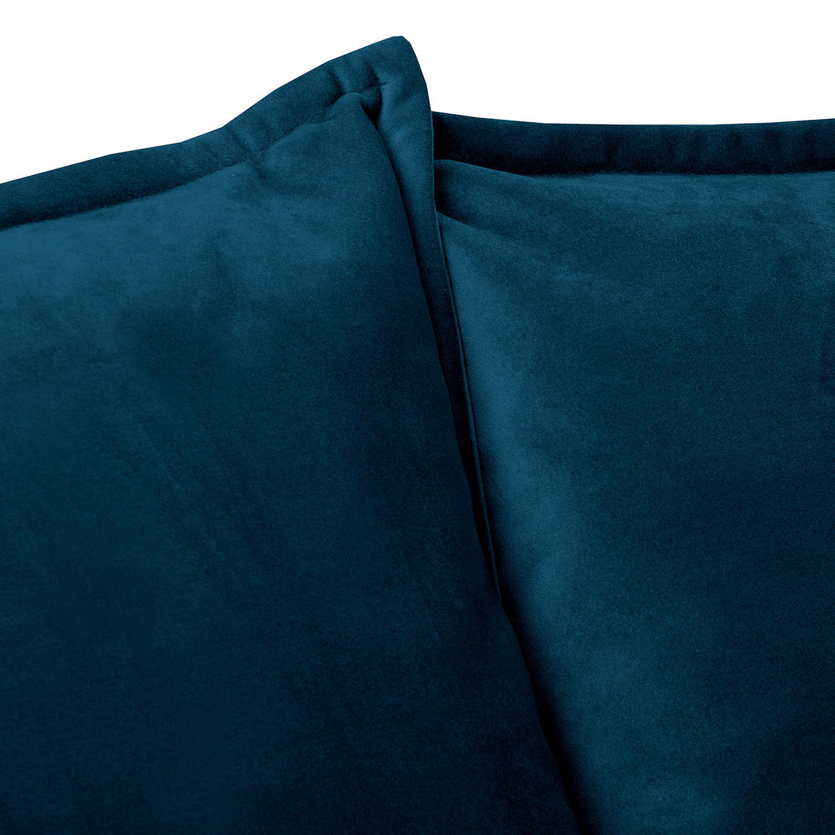 2-SITZER-SOFA JULI Samt Blau  - Blau/Schwarz, Design, Holz/Textil (138/86/100cm) - P & B