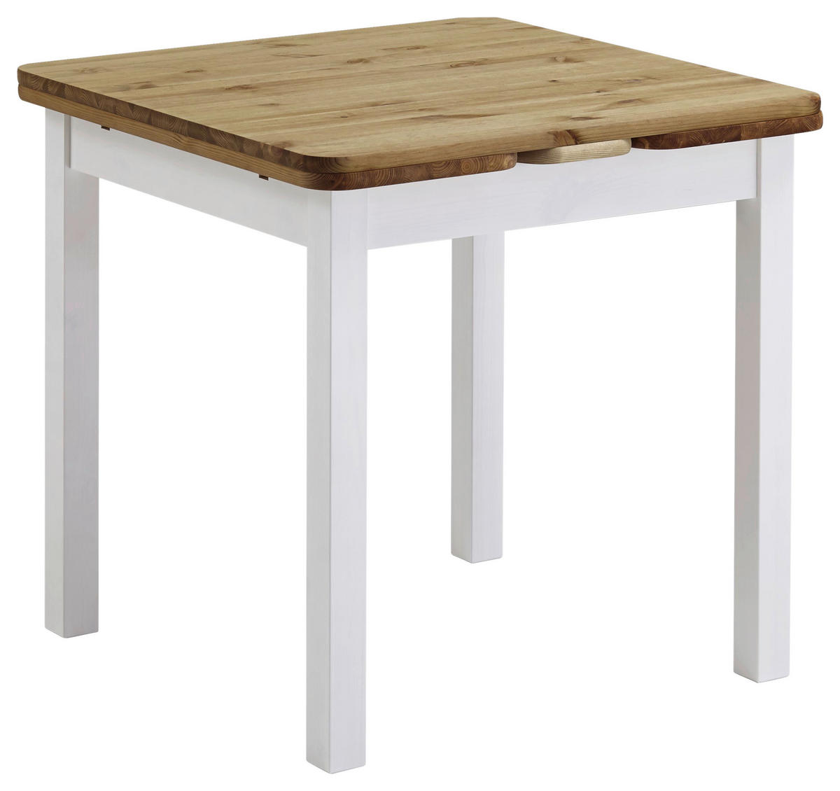 ESSTISCH in Holz 77-127/77/74 cm  - Laugenfarbig/Weiß, ROMANTIK / LANDHAUS, Holz (77-127/77/74cm) - Boxxx