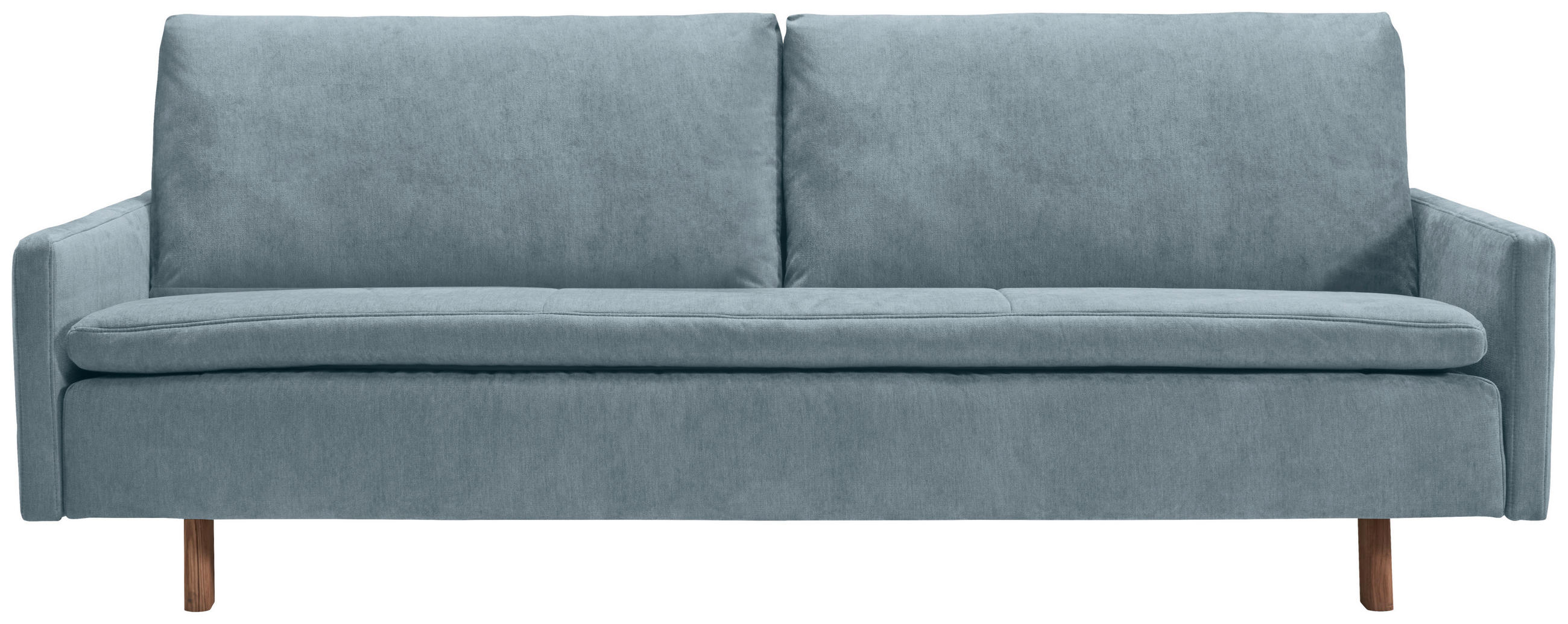 SCHLAFSOFA Flachgewebe Hellblau  - Eichefarben/Hellblau, KONVENTIONELL, Holz/Textil (220/85/98cm) - Carryhome
