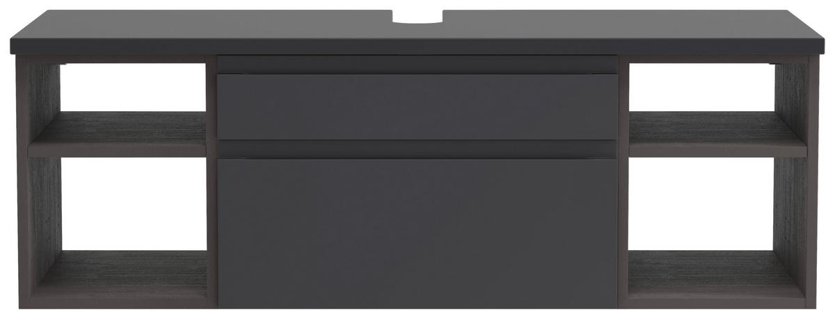 WASCHBECKENUNTERSCHRANK 120/41/47 cm  - Graphitfarben/Grau, Modern, Holzwerkstoff (120/41/47cm) - Held